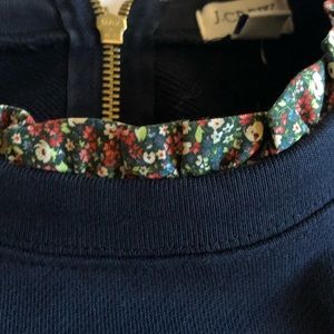 Floral Jcrew sweater with zipper!